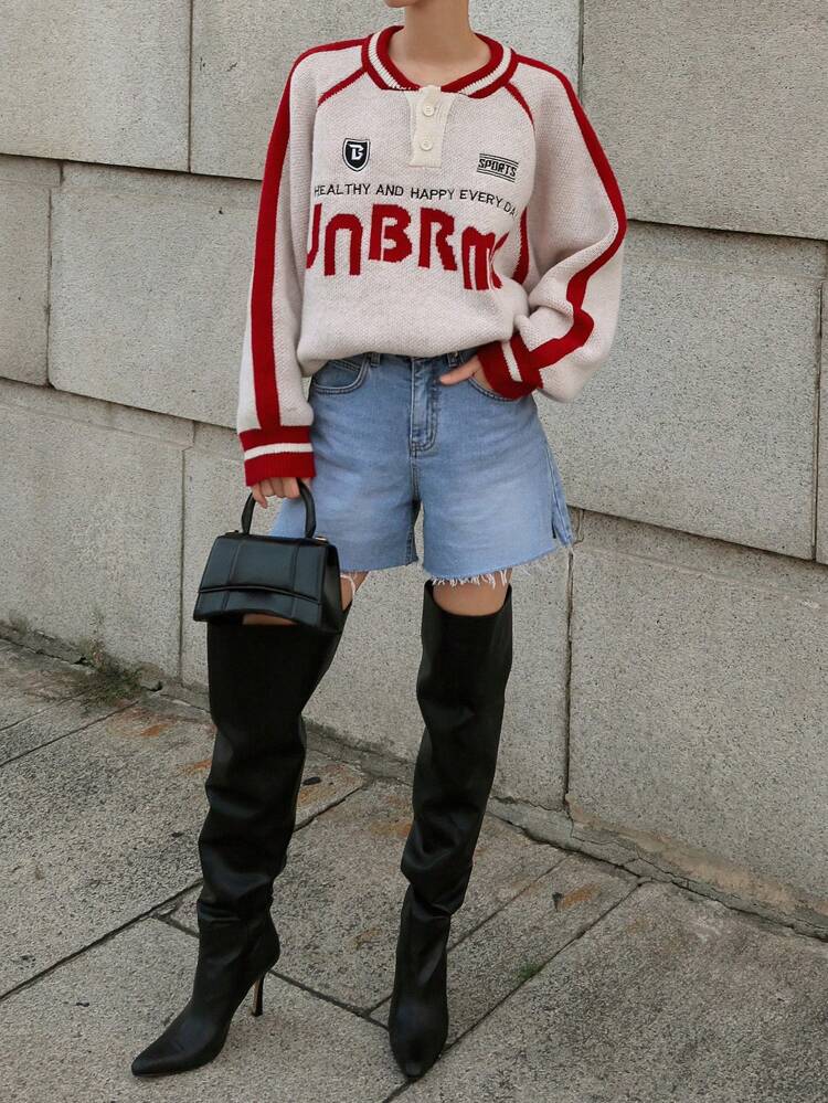 Women's Color Block Fluffy Oversized Pullover Sweater,Long Sleeve Tops,Fall Clothes