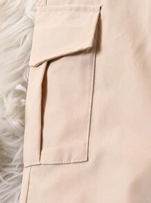 SHEIN Young Boy & Young Boy Casual Khaki Cargo Pants, Suitable For Pairing With Various Casual Jackets, Coats, Hoodies And Tops, For Everyday Wear In Autumn/Winter