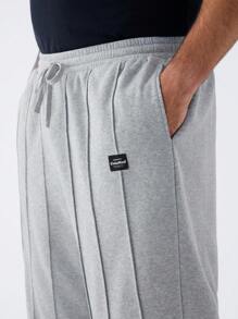 EASEVO Quần nỉ ống đứng dệt kim thường ngày cỡ lớn cho nam Quần nỉ màu xám nhạt trơn đi chơi, Quà tặng cho chồng, bạn trai - Xám - Xem 2