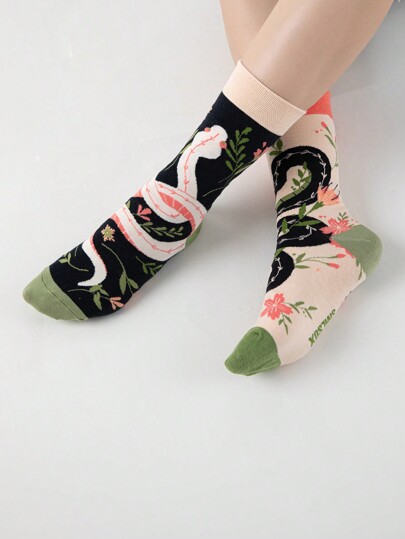 Fairycore Women's Creative Fashion Personalized Full Print Mid-Calf Socks