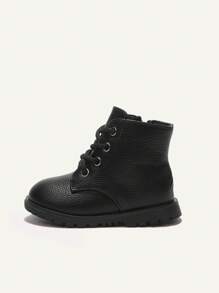 Cozy Pixies 适合幼儿女孩的黑色踝靴，透气公主风格，适合秋冬季