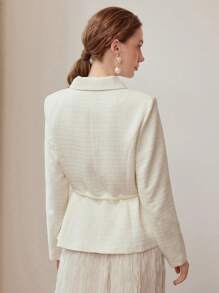 MOTF PREMIUM SINGLE BREASTED COLLAR COAT - White - View 7