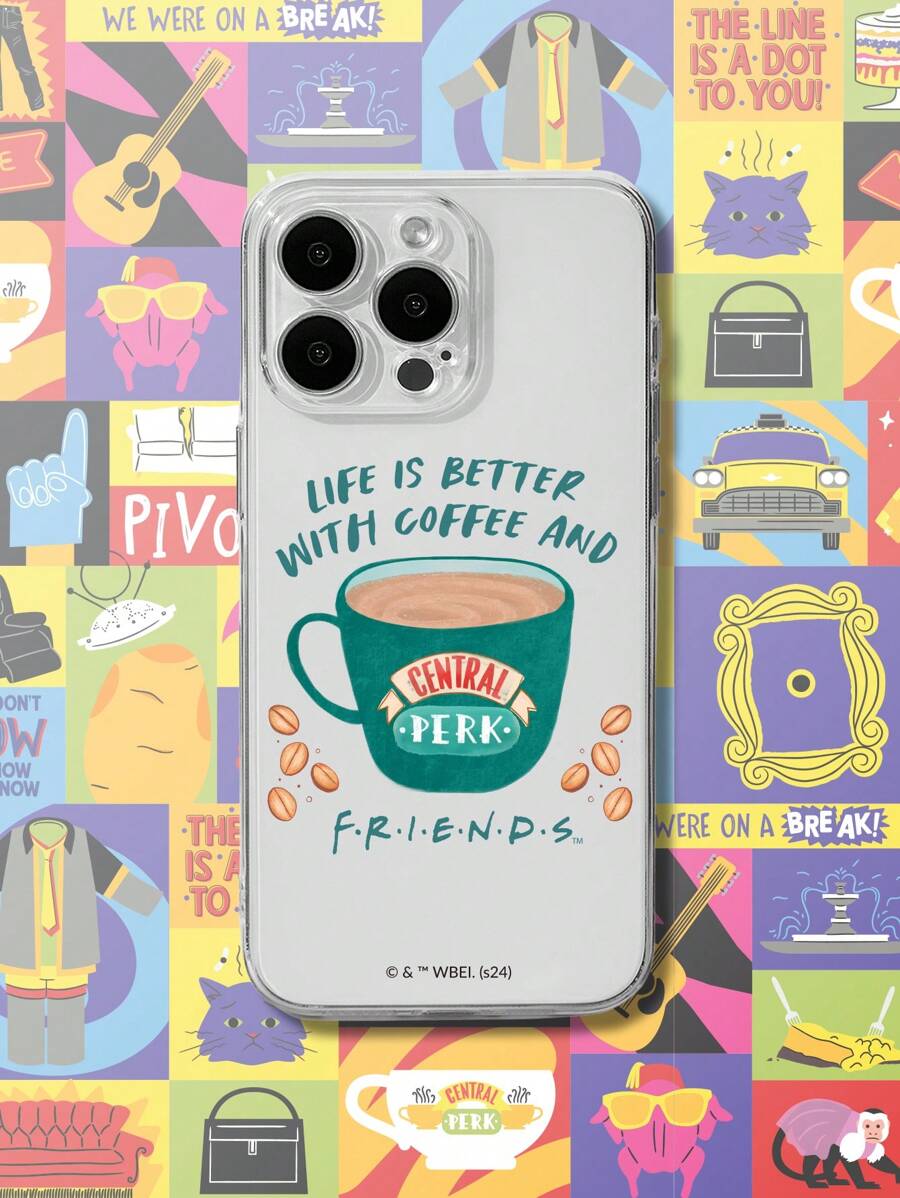 FRIENDS X SHEIN Central Perk 咖啡杯透明手机壳，礼品