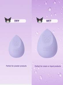 HELLO KITTY AND FRIENDS | SHEIN 3pcs/Set Kuromi Pattern Multi-Facet Makeup Sponge Blenders - Purple - View 4