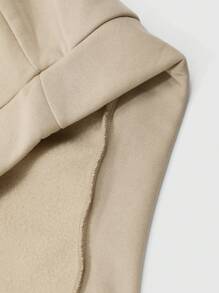 Manfinity Homme Plus Size Men's Casual Solid Color Fleece Hoodie, Autumn And Winter