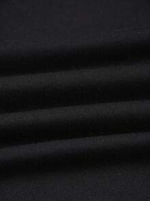 ROMWE MEN SUPERMAN X ROMWE Nam Anime Anh Hùng Và Chữ In Dây Rút Eo Túi Xiên Thẳng Đen Dài Thấm Hút Mồ Hôi Cho Nam - màu đen - Xem 5