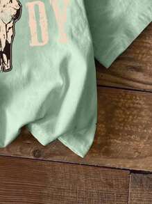 TaviRue 年轻男孩休闲简约圆领T恤，适合夏季 - 綠色 - 查看 5