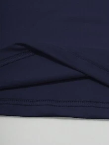 Chiquease Women's Solid Color Long Sleeve Casual T-Shirt Fall Cloth For Women - Navy Blue - View 5