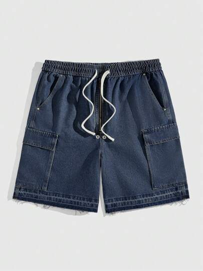 Street Life Men's Casual Denim Shorts, Suitable For Spring & Summer
