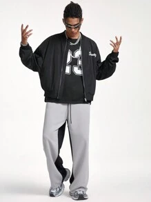 Manfinity VCAY Men's Loose Fit Woven Long Sleeve Jacket, For Fall Winter