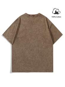 Manfinity EMRG Men's Casual Round Neck Short Sleeve Printed T-Shirt, Summer