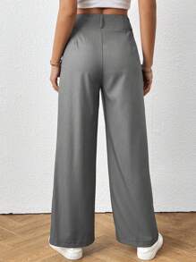 SHEIN Unity Women's Casual Solid Color Straight Leg Pants