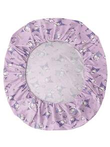 HELLO KITTY AND FRIENDS | SHEIN Full Coverage Cartoon & Letter Print Purple Fitted Sheet