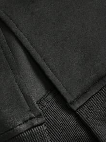 Comfortcana Áo thun nữ có dây rút có mũ trùm đầu dài tay thời trang hợp thời trang Áo len dệt kim màu đen - màu đen - Xem 6