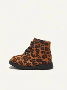 Cozy Pixies 时尚休闲百搭田园豹纹女婴靴，秋冬 - 彩色 - 查看 7