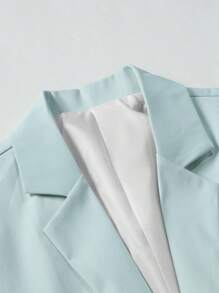 Manfinity Mode 大码男式缺口领前扣长袖仿口袋简约衬衫和裤子套装