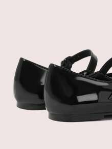 CUCCOO DOLLMOD 女士简约纯色金属装饰休闲平底乐福鞋女巫秋季新年假期 - 黑色 - 查看 4