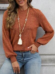 EMERY ROSE Women Costumes Fall Clothes Sweater Top Winter Women Clothes Orange Sweater Women's T-Shirt