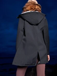 In My Nature In My Nature Women's Solid Color Drawstring Hooded Outdoor Windbreaker Jacket Winter Women Tops