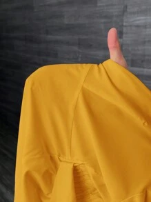 Slaydiva Jesienne stroje Sukienka nauczycielska Commuter Elegance damska Plus Size Maxi Sukienki damskie Długa sukienka w stylu koszuli w kształcie litery A w kolorze białym - z paskiem w talii - Żółty - Zobacz 9