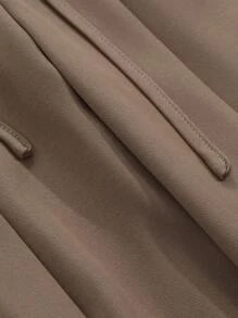 DAZY Women's Elegant Solid Color Twist Palazzo Pants - Brown - View 9