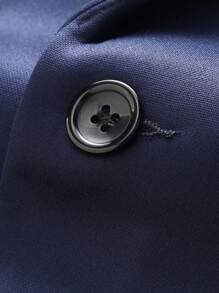 Manfinity Mode 男士休闲翻领西装外套 - 藍色 - 查看 4