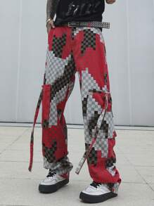 Manfinity EMRG Quần Jeans Denim Dáng Rộng, Dáng Thẳng, Túi Bên Hông, Dành Cho Nam - Nhiều màu - Xem 6