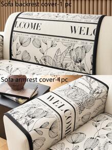 1 pièce Housse de canapé d'accueil à chenille, romantique français simple, sans glissement et résistante à la saleté, peut être utilisée toute l'année comme coussin de canapé