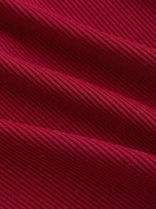 SHEIN MOD Áo ba lỗ cổ điển họa tiết hoa đỏ dành cho nữ, Áo ba lỗ dành cho nữ - Đỏ - Xem 4