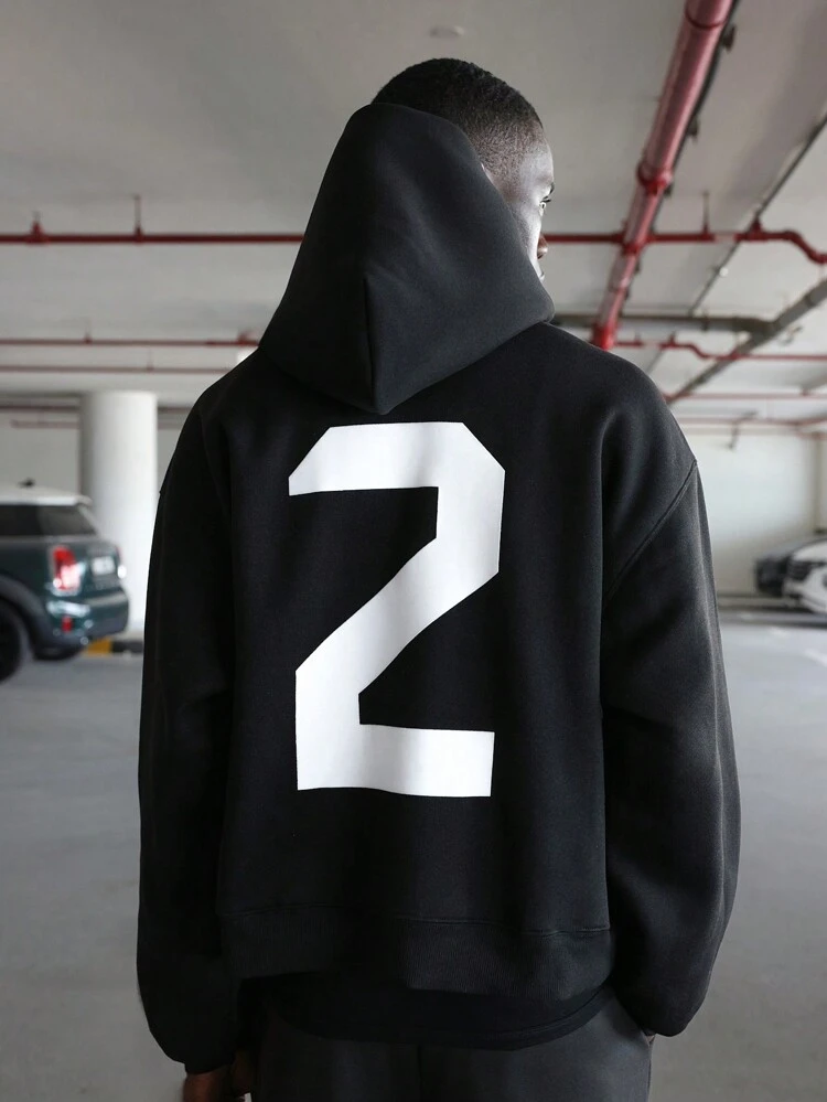 Oversized Pullover Hoodie With Large Back Print