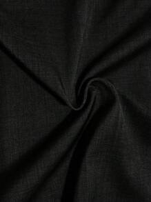 SHEIN Clasi 优雅女士通勤紧身迷你商务裙 - 黑色 - 查看 4