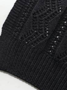 Manfinity Homme Suéter de punto informal con cordón para hombres de moda