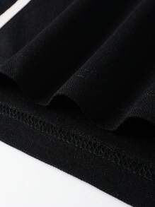 Manfinity Homme Men's Zipper Short Sleeve Casual Business Slim Fit Polo Shirt With Color Block Design - Multicolor - View 4