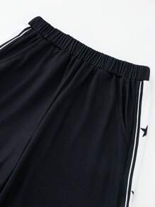 SHEIN Girls (Large) Casual Loose Fitting Pentagram Print Sweatpants, Autumn