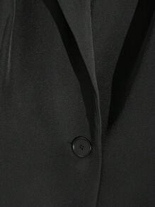 SHEIN EZwear Plus Size Long Sleeve Business Buttoned Suit, Elegant And Sophisticated For Work - Black - View 4