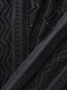 Manfinity Homme Suéter de punto informal con cordón para hombres de moda