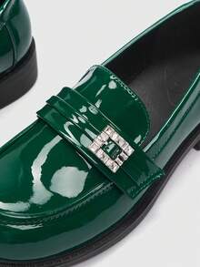 CUCCOO BIZCHIC Giày lười đế bằng thời trang nữ giản dị đa năng - màu xanh lá - Xem 8