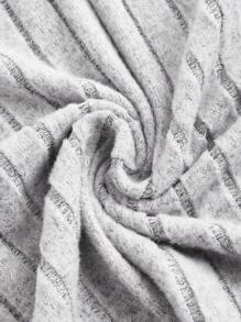 SHEIN LUNE Juego de 3 camisetas de mujer de cuello en V acanalado desgastado en negro, gris, blanco - Multicolor - Ver 10