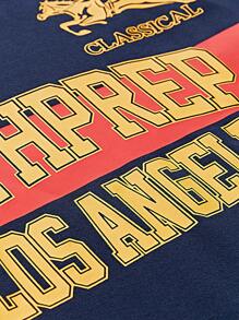 Manfinity VCAY Men's Printed Loose Knitted Hooded Sweatshirt, For Fall Winter - Multicolor - View 4