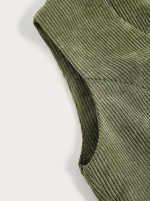 SHEIN EZwear Women's Casual  Woven Blazer, Spring & Autumn - Army Green - View 3