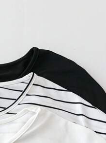 Calvaya 大码女式夏季圆领短袖宽松休闲 T 恤图案 T 恤女式上衣 - 彩色 - 查看 7