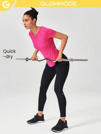 GLOWMODE Camiseta justa Power Play Quick-Dry Tee