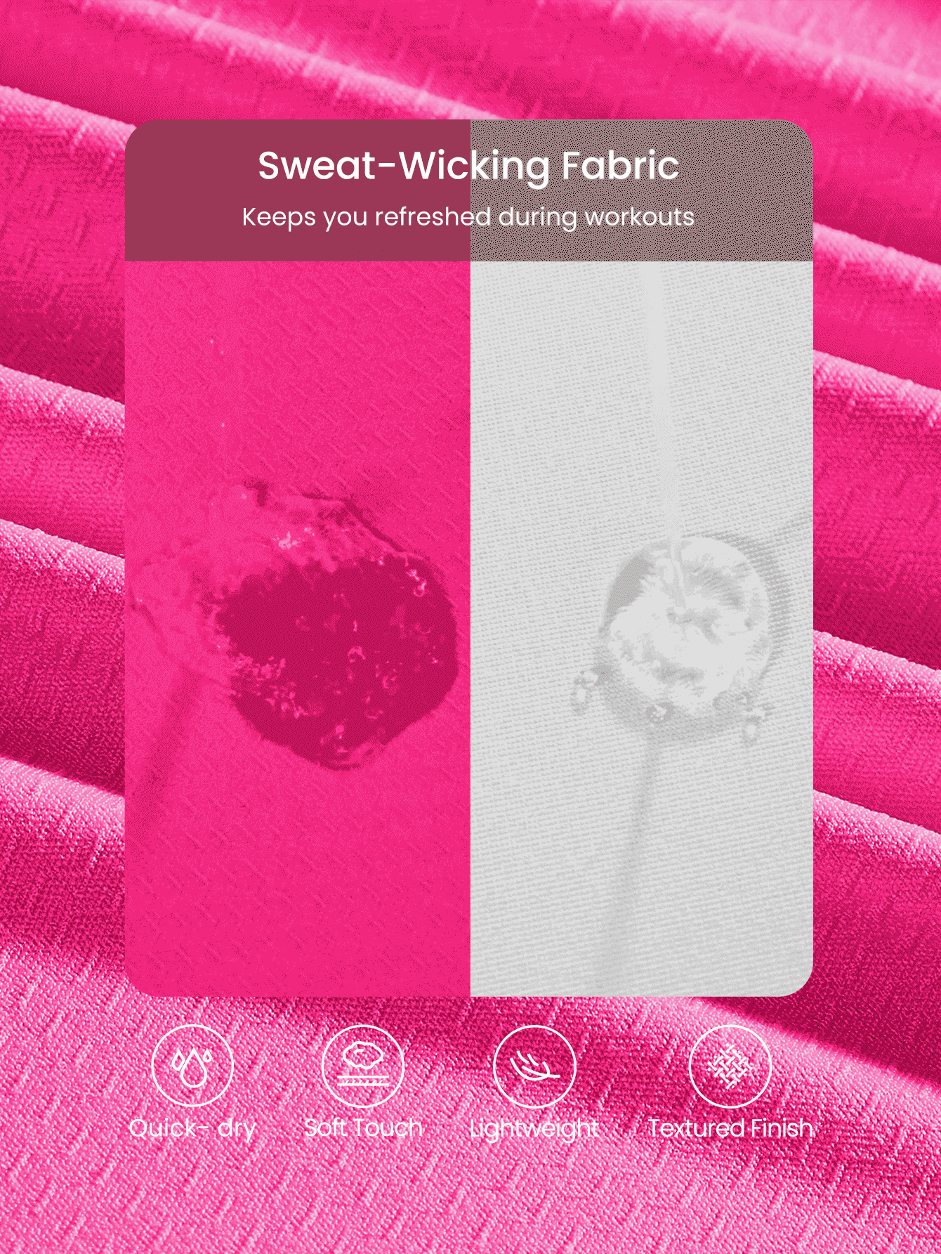 Power Play Quick-Dry Tee Fitted Shirt - Pink - View 2
