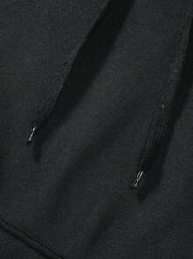 Manfinity LEGND 大码男式骷髅手和美元符号印花连帽衫