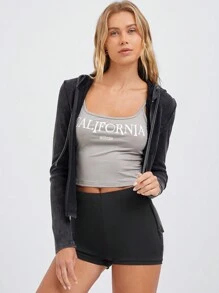 Muchica Áo nỉ trùm đầu dệt kim họa tiết Distressed Wash cho mùa thu đông màu đen và xám - màu đen - Xem 4