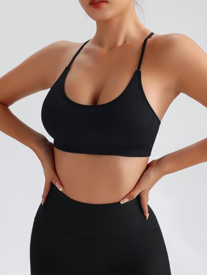 Easithlete Cross Back Seamless Sports BH Open view 6