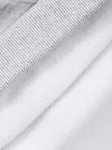 DAZY 女士宽松圆领印花卫衣，秋装 - 灰色 - 查看 9