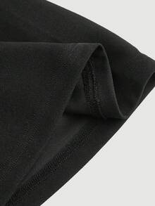 SHEIN MOD Mono negro sin tirantes acampanado para mujer, ropa de mujer de otoño, ropa de mujer de negocios, atuendo de mujer para el aeropuerto, disfraz de Catwoman, mono de boda, atuendo de mujer - Negro - Ver 3