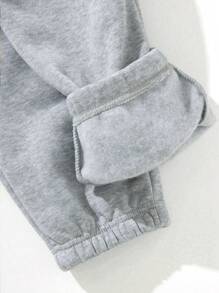 2 peças Conjunto de Moletom Gola Careca e Calça Casual de Moda Jovem para Meninas, Ideal para Férias