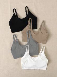 Easithlete 4pcs Chất rắn Bras thể thao - Nhiều màu - Xem 2